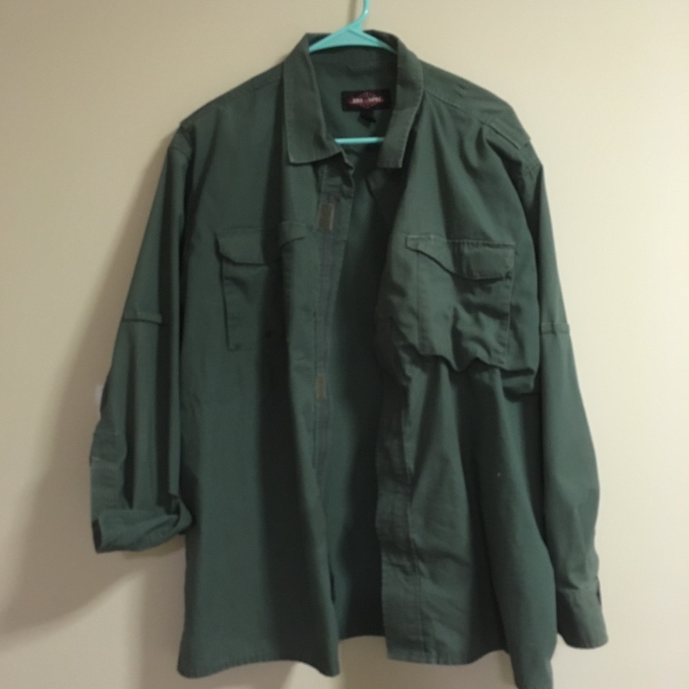 Green army jacket